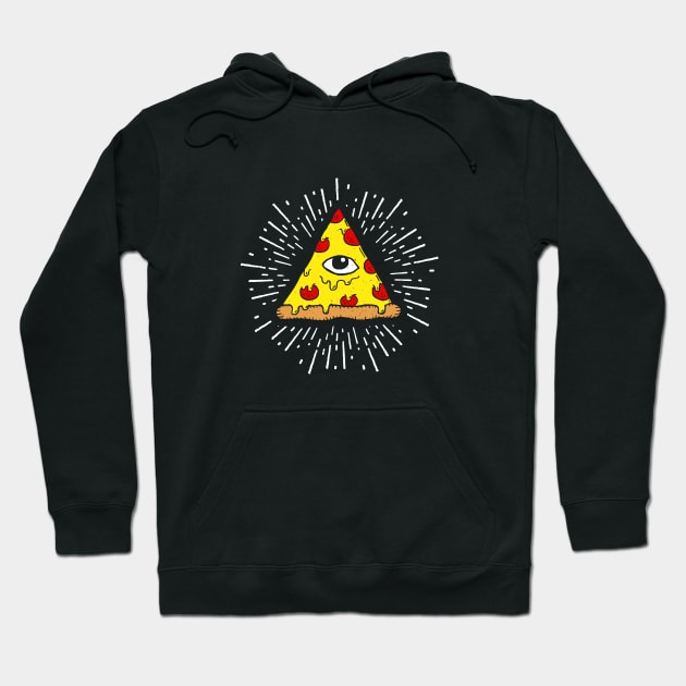 Pizza Illuminati Hoodie by dumbshirts